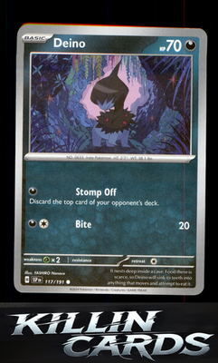 Deino 117/191 Pokemon Common SV08: Surging Sparks Card NM