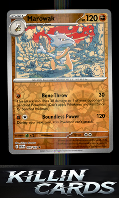 Reverse Holofoil Marowak 105/165 Pokemon Rare SV: Scarlet & Violet 151 Card NM