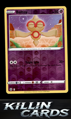Reverse Holofoil Baltoy 058/172 Pokemon Common SWSH09: Brilliant Stars Card NM