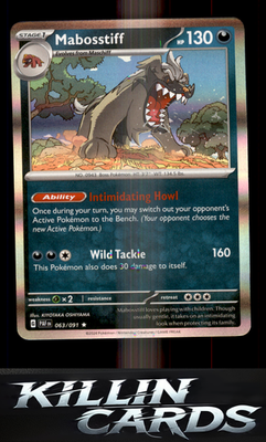 Mabosstiff - 063/091 063/091 Pokemon Rare SV: Paldean Fates Card NM