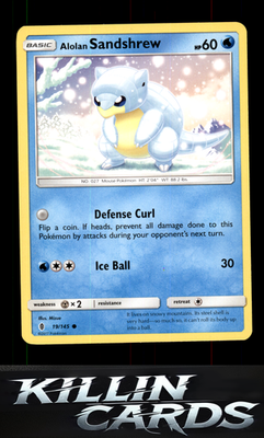 Alolan Sandshrew 19/145 Pokemon Common SM - Guardians Rising Card NM