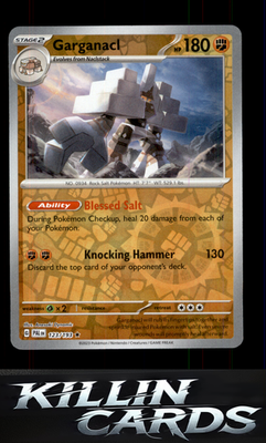 Reverse Holofoil Garganacl 123/193 Pokemon Rare SV02: Paldea Evolved Card LP