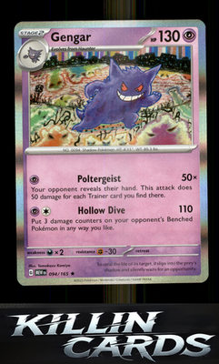 Gengar 094/165 Pokemon Rare SV: Scarlet & Violet 151 Card NM