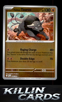 Reverse Holofoil Paldean Tauros 048/094 Pokemon Uncommon ME02: Phantasmal Flames