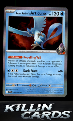 Team Rocket's Articuno 051/182 Pokemon Rare SV10: Destined Rivals Card NM