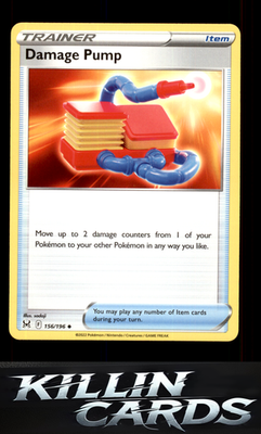 Damage Pump 156/196 Pokemon Uncommon SWSH11: Lost Origin Card NM