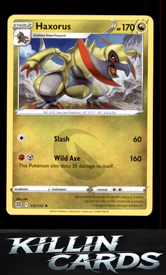 Haxorus 112/172 Pokemon Rare SWSH09: Brilliant Stars Card NM