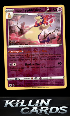 Reverse Holofoil Hisuian Typhlosion 052/189 Pokemon Holo Rare SWSH10: Astral Rad