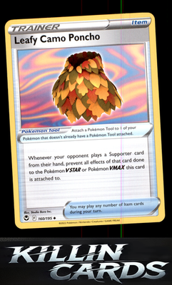 Leafy Camo Poncho 160/195 Pokemon Uncommon SWSH12: Silver Tempest Card NM
