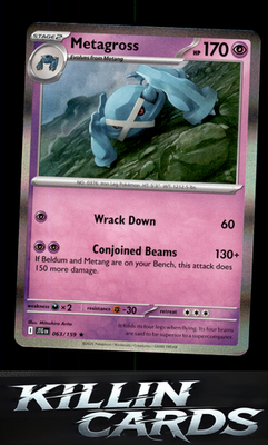 Metagross 063/159 Pokemon Rare SV09: Journey Together Card NM