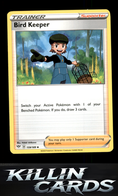 Bird Keeper 159/189 Pokemon Uncommon SWSH03: Darkness Ablaze Card LP