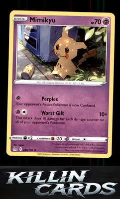 Mimikyu 080/196 Pokemon Rare SWSH11: Lost Origin Card NM