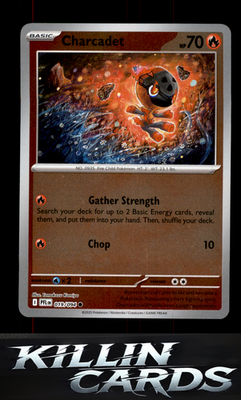 Reverse Holofoil Charcadet 019/094 Pokemon Common ME02: Phantasmal Flames Card N