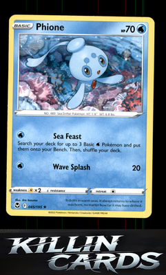 Phione 045/195 Pokemon Rare SWSH12: Silver Tempest Card NM