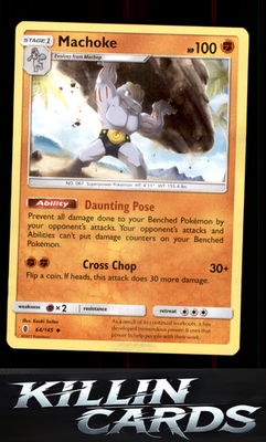Machoke 64/145 Pokemon Uncommon SM - Guardians Rising Card NM