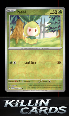 Reverse Holofoil Petilil 006/159 Pokemon Common SV09: Journey Together Card NM