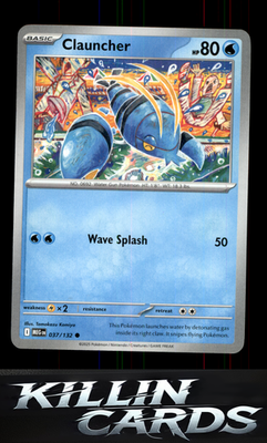 Clauncher 037/132 Pokemon Common ME01: Mega Evolution Card NM