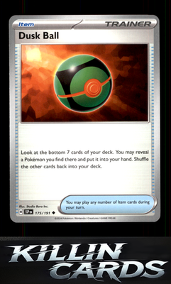 Dusk Ball 175/191 Pokemon Uncommon SV08: Surging Sparks Card NM