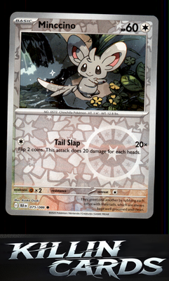 Reverse Holofoil Minccino 075/086 Pokemon Common SV: Black Bolt Card NM