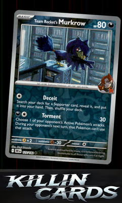 Reverse Holofoil Team Rocket's Murkrow - 127/182 127/182 Pokemon Uncommon SV10: