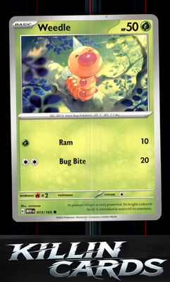 Weedle 013/165 Pokemon Common SV: Scarlet & Violet 151 Card NM