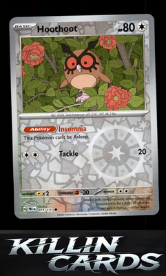 Reverse Holofoil Hoothoot 077/131 Pokemon Common SV: Prismatic Evolutions Card N