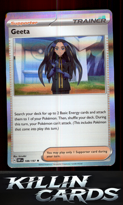 Geeta 188/197 Pokemon Rare SV03: Obsidian Flames Card NM