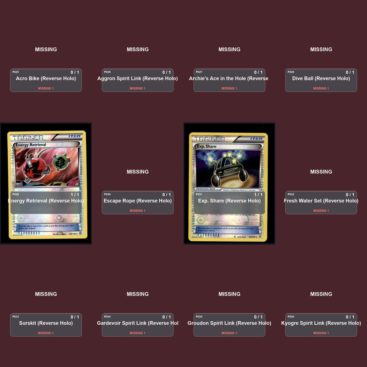 Pokemon TCG XY - Primal Clash Reverse Holo Master Set 15 Reverse Holo Card