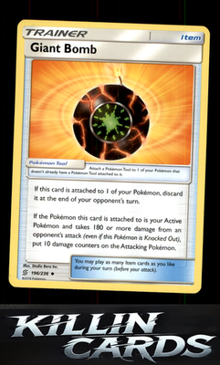 Giant Bomb 196/236 Pokemon Uncommon SM - Unified Minds Card NM