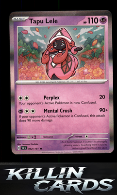 Tapu Lele 092/191 Pokemon Rare SV08: Surging Sparks Card NM