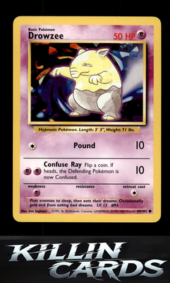 Drowzee 049/102 Pokemon Common Base Set Card LP