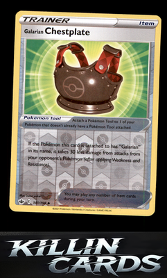 Reverse Holofoil Galarian Chestplate 141/198 Pokemon Uncommon SWSH06: Chilling R