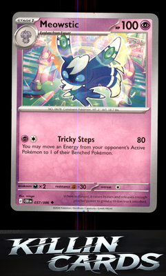 Meowstic 037/086 Pokemon Uncommon ME04: Chaos Rising Card NM