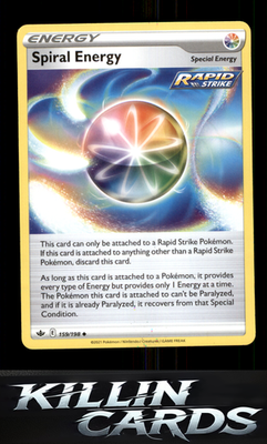 Spiral Energy 159/198 Pokemon Uncommon SWSH06: Chilling Reign Card NM