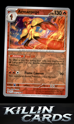 Reverse Holofoil Armarouge - 041/198 041/198 Pokemon Rare SV01: Scarlet & Violet