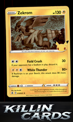 Zekrom 010/025 Pokemon Holo Rare Celebrations Card NM