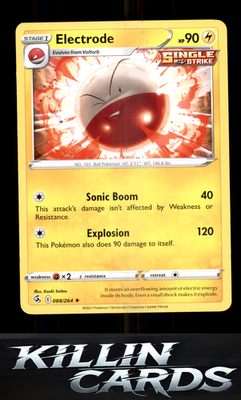 Electrode 088/264 Pokemon Rare SWSH08: Fusion Strike Card NM