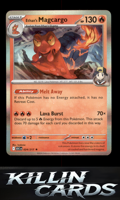 Ethan's Magcargo - 024/217 024/217 Pokemon Rare ME: Ascended Heroes Card NM