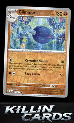 Reverse Holofoil Glimmora 115/191 Pokemon Common SV08: Surging Sparks Card NM