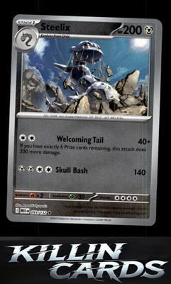 Reverse Holofoil Steelix - 093/132 093/132 Pokemon Rare ME01: Mega Evolution Car