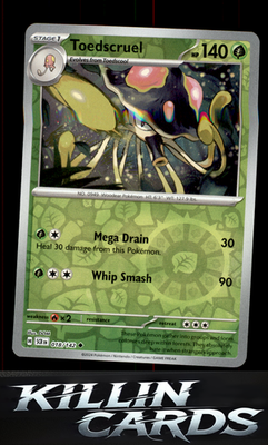 Reverse Holofoil Toedscruel 018/142 Pokemon Uncommon SV07: Stellar Crown Card NM