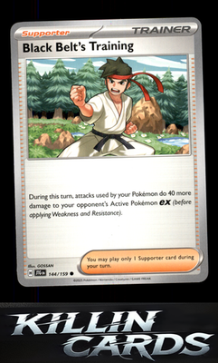 Black Belt's Training - 144/159 144/159 Pokemon Common SV09: Journey Together Ca