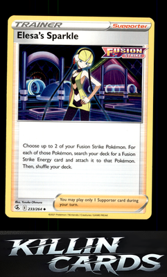 Elesa's Sparkle 233/264 Pokemon Uncommon SWSH08: Fusion Strike Card NM