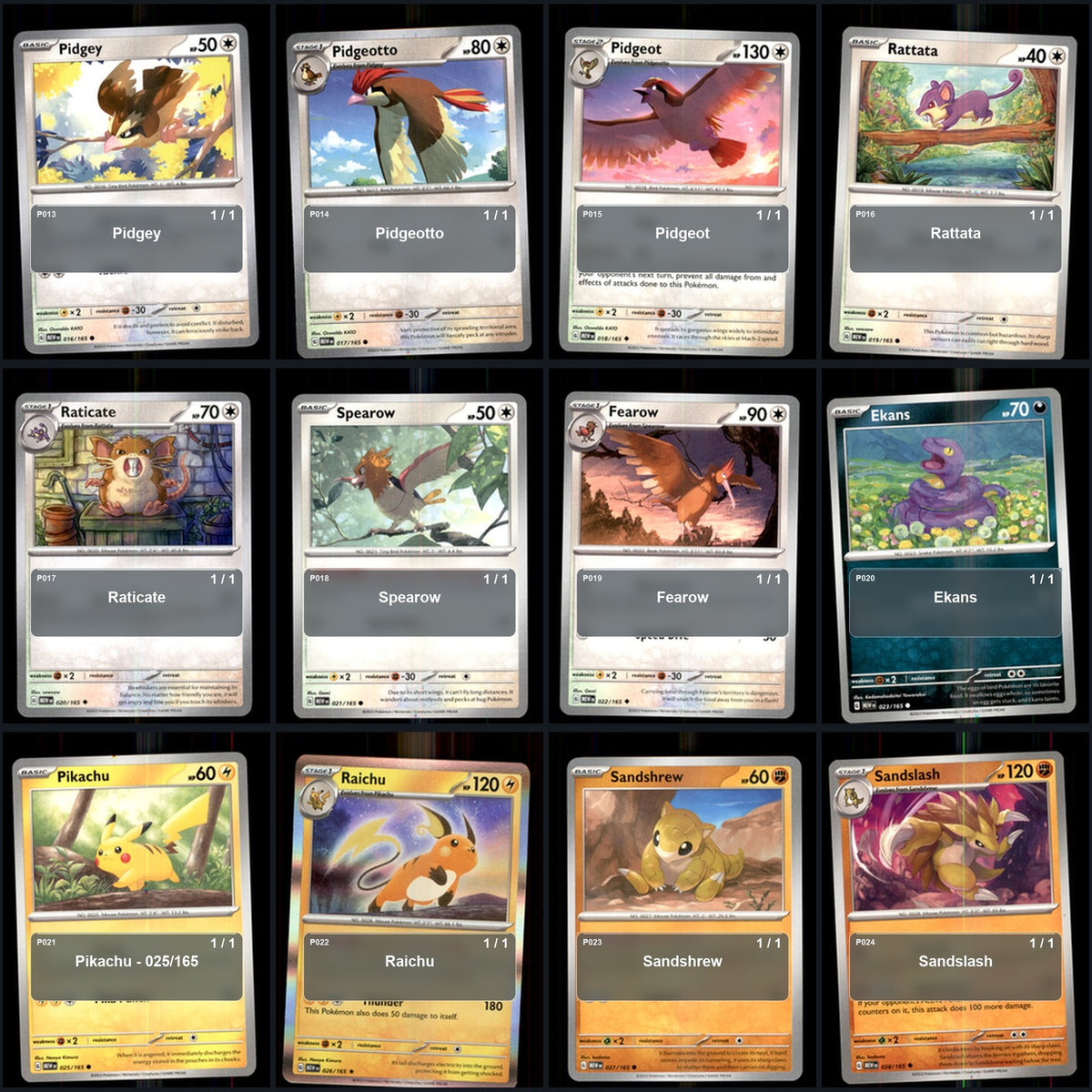 Pokemon TCG SV: Scarlet & Violet 151 C/UC/R Standard Set 151 Cards