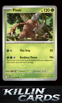 Pinsir 127/165 Pokemon Uncommon SV: Scarlet & Violet 151 Card NM