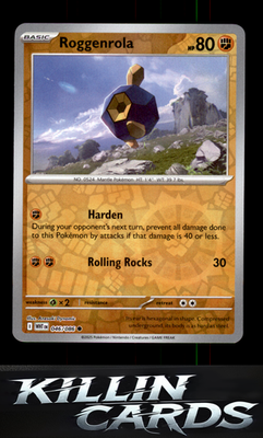 Reverse Holofoil Roggenrola 046/086 Pokemon Common SV: White Flare Card NM