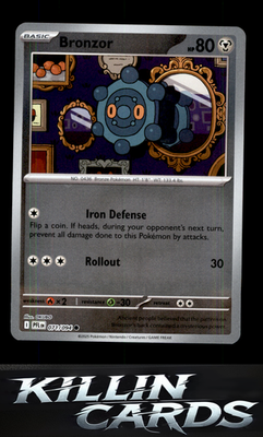 Reverse Holofoil Bronzor 071/094 Pokemon Common ME02: Phantasmal Flames Card NM