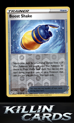 Reverse Holofoil Boost Shake 142/203 Pokemon Uncommon SWSH07: Evolving Skies Car