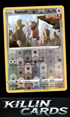Reverse Holofoil Slakoth 129/203 Pokemon Common SWSH07: Evolving Skies Card NM