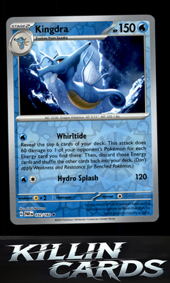 Reverse Holofoil Kingdra 032/182 Pokemon Rare SV04: Paradox Rift Card NM